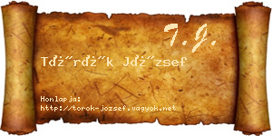 Török József névjegykártya